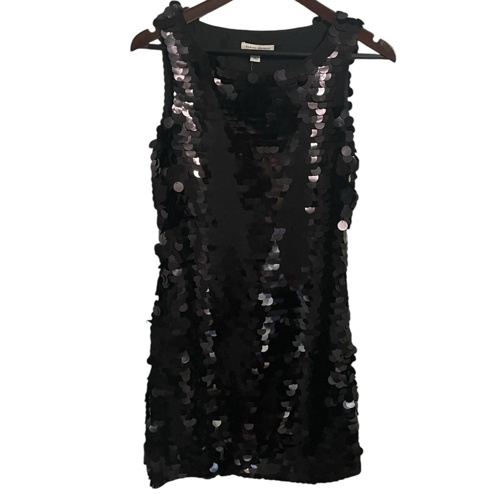 Banana Republic | Black Circle Appliqué Sequin Party Dress New